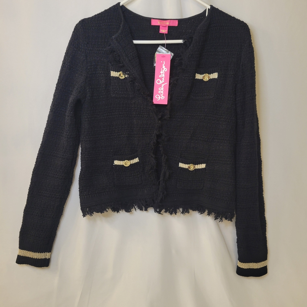 Lilly Pulitzer Black Knit with Gold Details